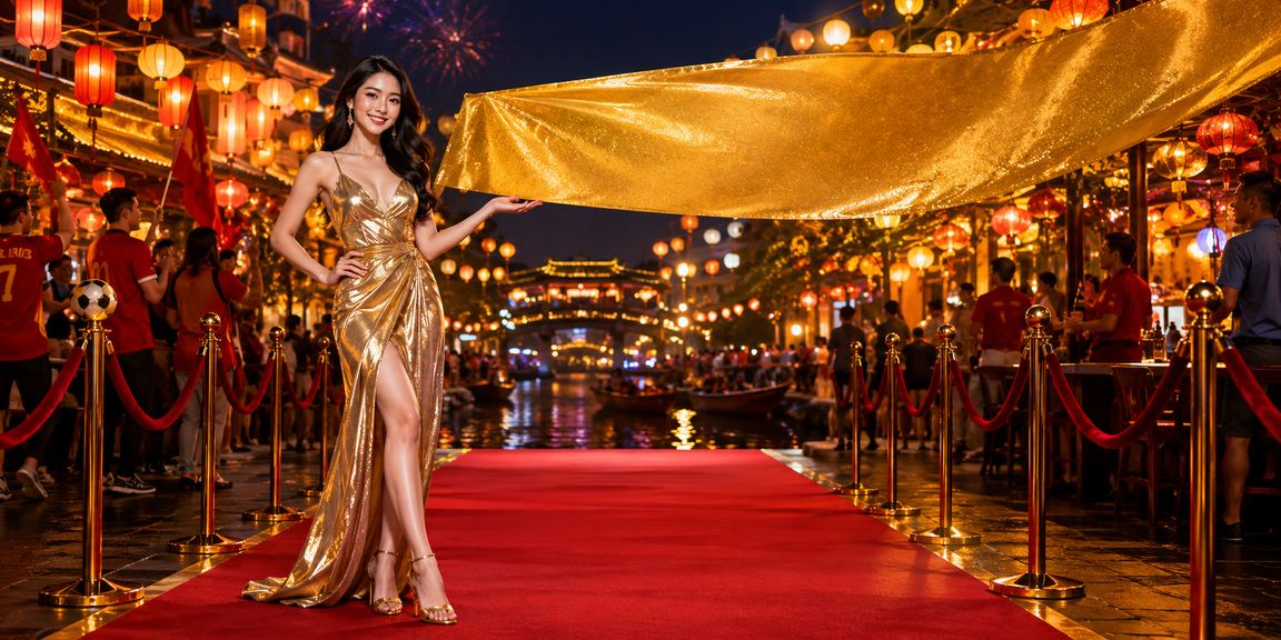 Không gian phố cổ Hội An về đêm với người dùng tham gia casino trực tuyến